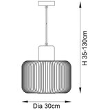  Endon 68986 - Visilica na sajli NICOLA 1xE27/40W/230V u bakarnoj boji | Eponuda.com