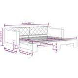 vidaXL Izvlečna dnevna postelja črna 90x190 cm blago | Shoptok.si