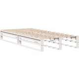 vidaXL Knjižna postelja brez vzmetnice bela 90x190 cm trden les | Shoptok.si
