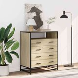 vidaXL Ormar s ladicama sonoma hrast 70x41x83,5 cm izrađeno drvo | shoptok.hr
