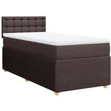 vidaXL Box spring postelja z vzmetnico temno rjava 100x200 cm blago, (21307544) | Shoptok.si