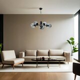 Opviq bankok 5 li siyah Füme Camlı avize blackfume chandelier Cene