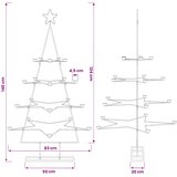  Metalno božićno drvo s držačem KUOPIO 140 cm Čelik Bijela | shoptok.hr