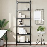  Regal za knjige sa 6 razina crni 60x30x188 cm konstruirano drvo | shoptok.hr