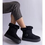 Gemre Black insulated snow boots adorned with fur Iglesia | Shoptok.si