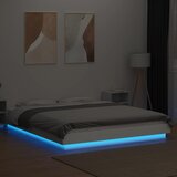  Okvir kreveta s LED svjetlima bijeli 150 x 200 cm drveni | shoptok.hr