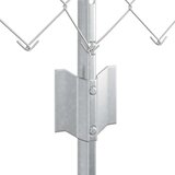  Ograda od lanca s 22 U postovima srebrna 0.4x25 m čelik | shoptok.hr