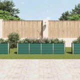  Povišena vrtna gredica 320 x 40 x 77 cm pocinčani čelik zelena | shoptok.hr