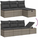  8-dijelni set vrtnih sofa od poliratana s jastucima sivi | shoptok.hr