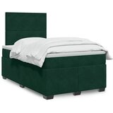 Box spring krevet s madracem tamnozeleni 120x200 cm baršunasti | shoptok.hr