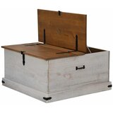  Škrinja za pohranu HALDEN bijela 91x91x47 cm puno drvo bor | Eponuda.com