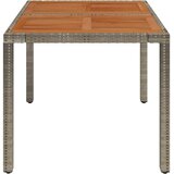  Vrtni stol s drvenom pločom sivi 90 x 90 x 75 cm od poliratana | shoptok.hr