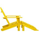  Vrtna stolica Adirondack od masivne jelovine s otomanom žuta | shoptok.hr