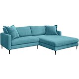 P & B KOTNA SEDEŽNA GARNITURA, rebrasti žamet svetlo modra | Shoptok.si