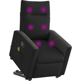 Maison Chic masažni naslanjač - Relax naslanjač s funkcijo vstajanja črno blago, (22134253) | Shoptok.si