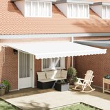 vidaXL tkanina za zamenjavo tende za okvir 4.5x3.5 m Bela | Shoptok.si
