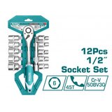 Total 12-dijelni set ključeva 1/2" nastavci (džepni)/ INDUSTRIAL (THT141121) | shoptok.hr