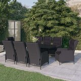  9-dijelni vrtni blagovaonski set tamnosivi | shoptok.hr