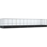 vidaXL Kavez za ptice s produžetkom srebrni 1246x207x212 cm čelični | shoptok.hr
