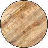 vidaXL Klubska mizica črna 68x68x36 cm trden robusten mangov les | Shoptok.si
