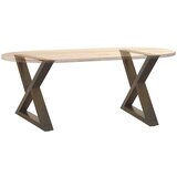  noge za mizo za kavo 2 kosa naravno jeklo 60x(42-43,3) cm jeklo | Shoptok.si