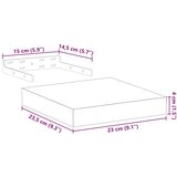 vidaXL Plutajuća polica 23 x 23,5 x 4 cm od konstruiranog drva | shoptok.hr