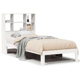 vidaXL Knjižna postelja brez ležišča bela 90x190cm trdna borovina | Shoptok.si