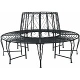  Klupa pod drvetom Ø 160 x 89 cm Čelik Crna Kružni | Eponuda.com