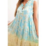 Kesi Włoski Women's sleeveless viscose dress turquoise | shoptok.hr