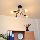  plafonski luster oxford 4xE27/15W/230V crna/plava | Eponuda.com