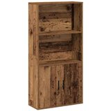vidaXL Knjižna omara starinski les 60x24x120 cm inženirski les | Shoptok.si