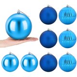 Set božićnih kuglica XL 9 kom. Plava &amp;Oslash; 15 cm Plastika Slike