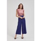 Moodo Women's trousers with decorative buttons - dark blue | Shoptok.si
