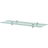 vidaXL Zidne police 2 kom staklene 80 x 20 cm 8 mm Cijene