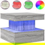  The Living Store Klubska mizica z LED lučkami siva sonoma 50x50x40 cm - Klubska Mizica, (21442086) | Shoptok.si