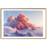  Plakat Dusk Spectacle: Clouds in Shades of Pink and Purple 30x21 Zlatni okvir s margom | shoptok.hr