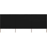 vidaXL 3-panelni vetrobran tkanina 400x160 cm črn Cene