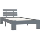  Okvir za krevet od masivne borovine sivi 100 x 200 cm | Shoptok.si