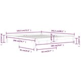  Okvir za krevet od masivnog drva 180 x 200 cm veliki bračni | shoptok.hr