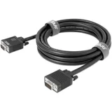 VGA priključni kabel VGA 15-polni utikač, VGA 15-polni utikač 3 m crna CAC-1703 mogućnost vijčanog spajanja, pozlaćeni kontakti VGA kabel