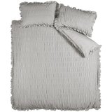 Catherine Lansfield Siva posteljnina za zakonsko posteljo iz krepa 200x200 cm Seersucker Frill – | Shoptok.si