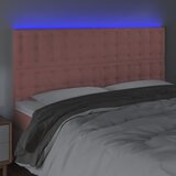  LED uzglavlje ružičasto 180x5x118/128 cm baršunasto | shoptok.hr