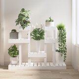 vidaXL Stojalo za rastline belo 104,5x25x77,5 cm trdna borovina Cene