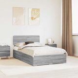  Krevetna konstrukcija Siva Sonoma 120 x 200 cm 203 x 123 x 90 cm | Shoptok.si