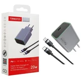 kućni punjač T-EU7C 20W pd sa usb-c na usb-c kablom