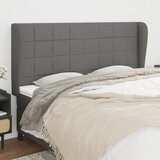  Uzglavlje s ušima tamnosivo 203x23x118/128 cm od tkanine | shoptok.hr