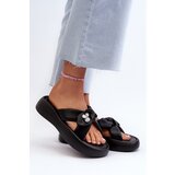 GOE Black Women's Leather Platform Sandals | shoptok.hr