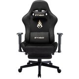 NOBRAND Symino MP Ergonomski pisarniški stol Dirkalni sedež zasnova 200 kg nosilnost Vrtljiv igralni stol z oporo za noge Črna, (21957052) | Shoptok.si