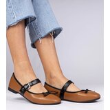 Gemre Brown women's ballet flats with a bow Mansy | Shoptok.si