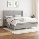  Krevet s oprugama i madracem svjetlosivi 180x200 cm od tkanine | shoptok.hr